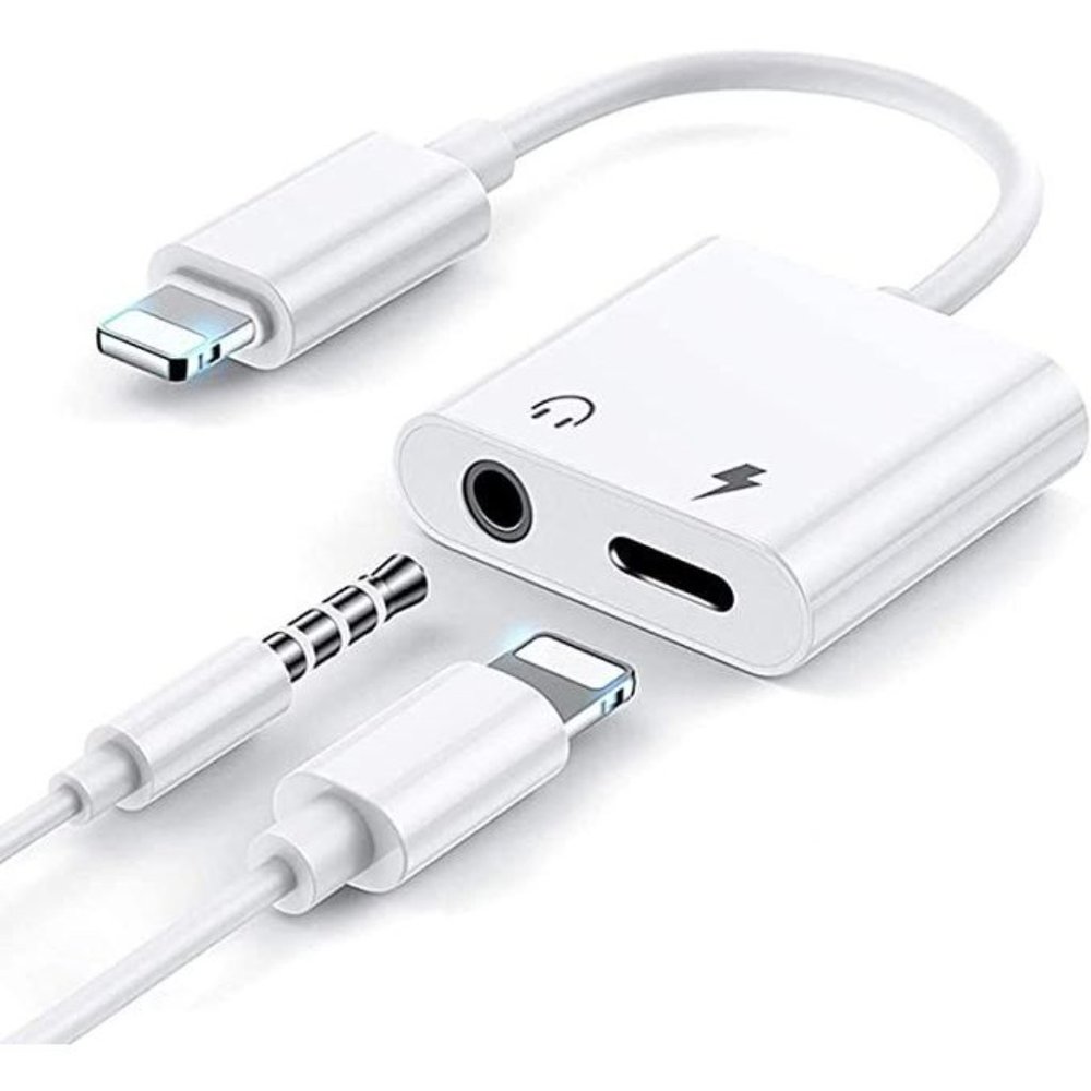 2 in 1 iPhone Aux Audio Adaptor and charging Port - New in Box - Picture 3 of 5